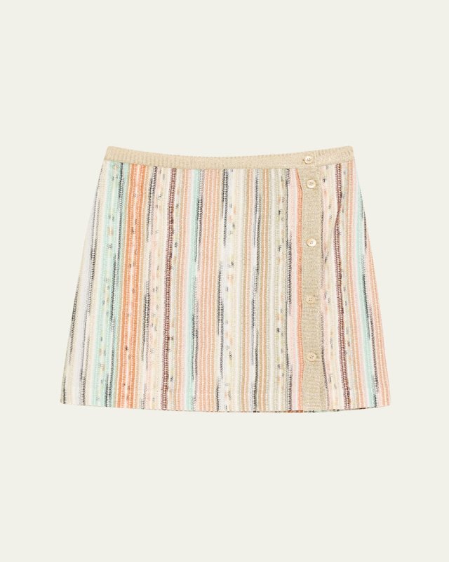 Striped Multicolor Mini Skirt